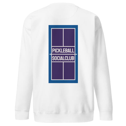 Pickleball Socialclub Sweatshirt (Purple on Blue)