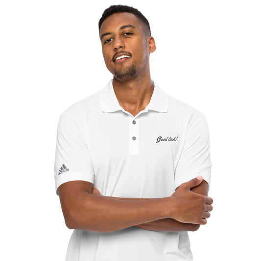 "Good luck!" Adidas Performance Polo Shirt