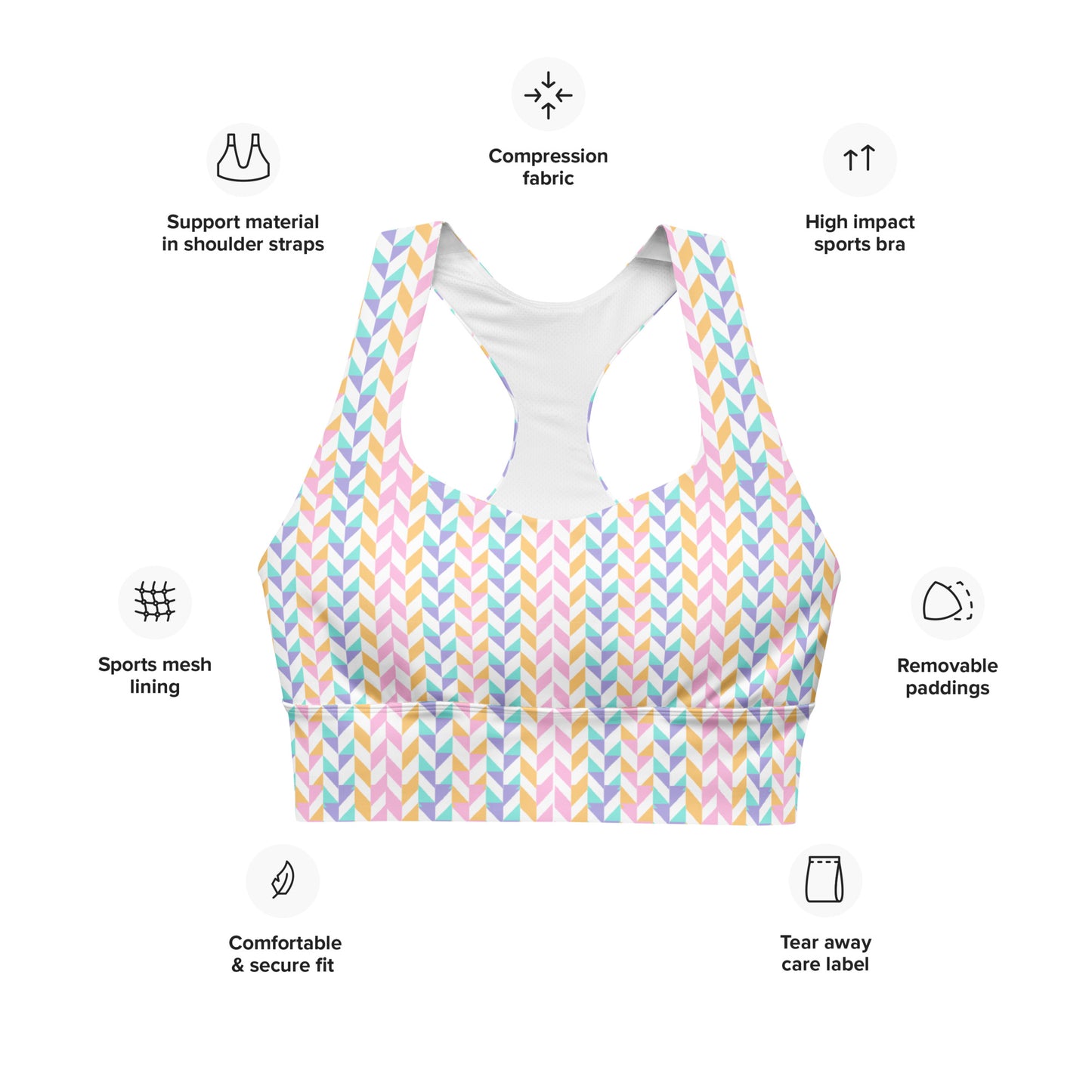 The Pastel Longline Sports Bra