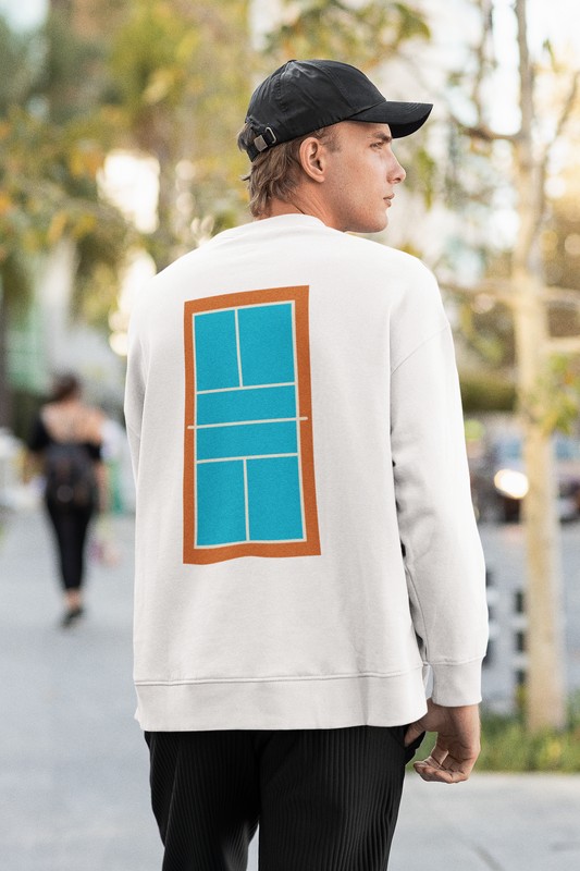 Home Court Sweatshirt (Sky Blue on Tangerine)