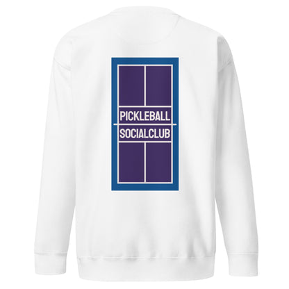 Pickleball Socialclub Sweatshirt (Purple on Blue)