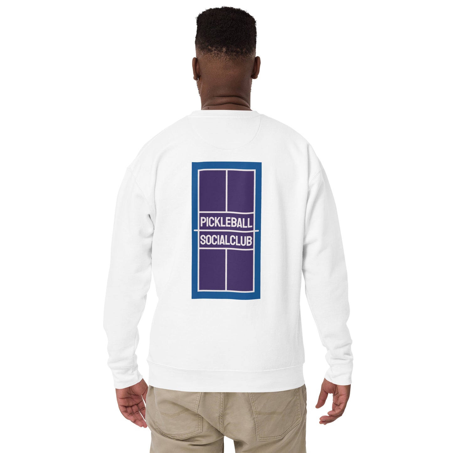 Pickleball Socialclub Sweatshirt (Purple on Blue)