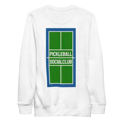 Pickleball Socialclub Sweatshirt (Green on Blue)