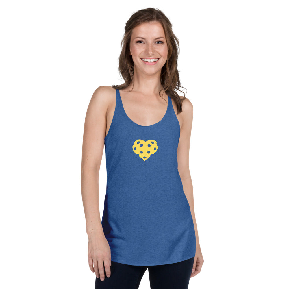 Pickleball Heart Racerback Tank Top